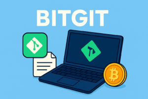 Diagram of Bitgit anchoring Git commits on Bitcoin blockchain