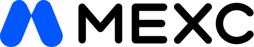 Nombre de MEXC junto al símbolo azul de MEXC