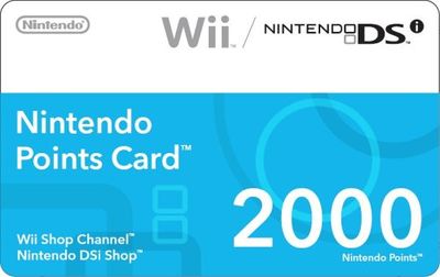 Nintendo points card